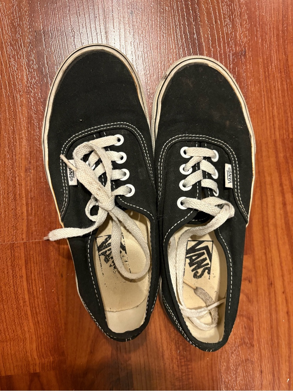 Vans Black Canvas Low-Top Sneakers